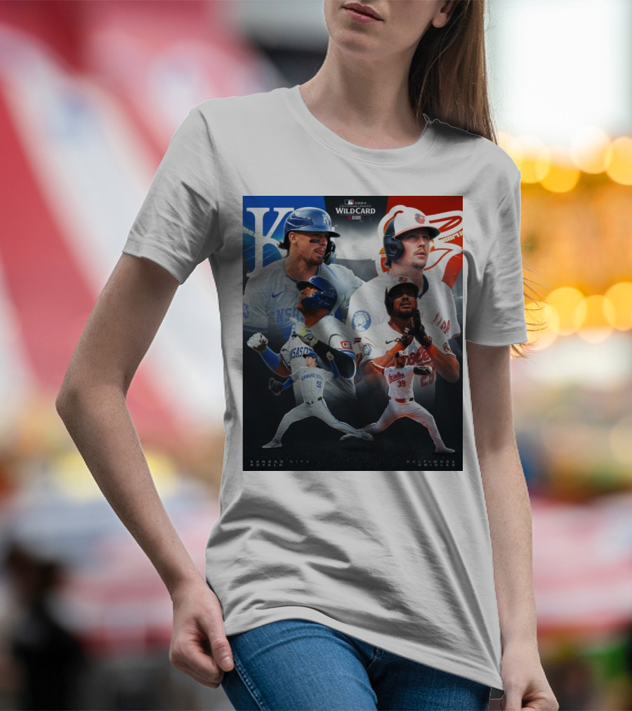 Kansas City Royals Vs Baltimore Orioles 2024 MLB AL Wild Card Matchup Game 1 T-Shirt