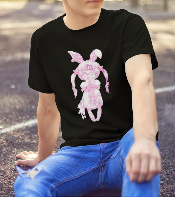 Llvlngdeceased Crybaby Pastel Pink Bunny Painting T-Shirt
