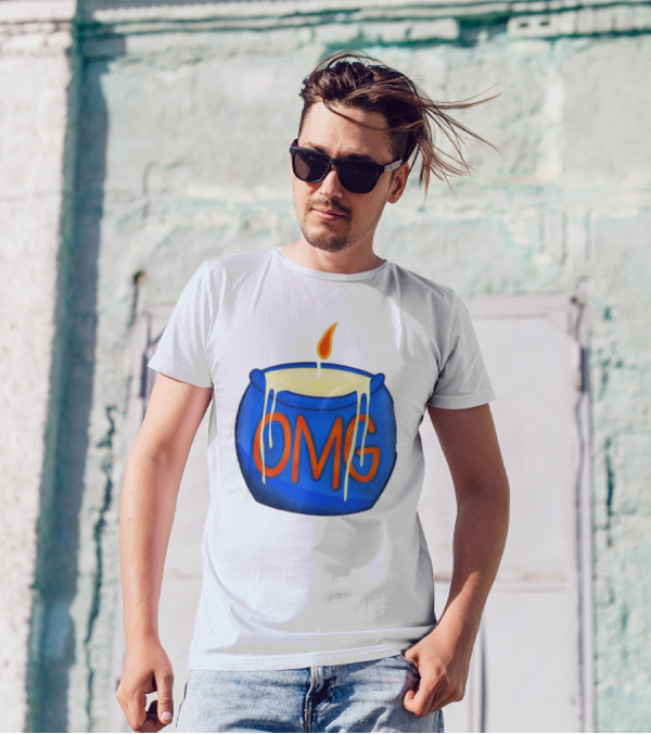 OMG Rally Candle New York Mets Blue Flame T-Shirt