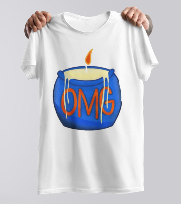 OMG Rally Candle New York Mets Blue Flame T-Shirt