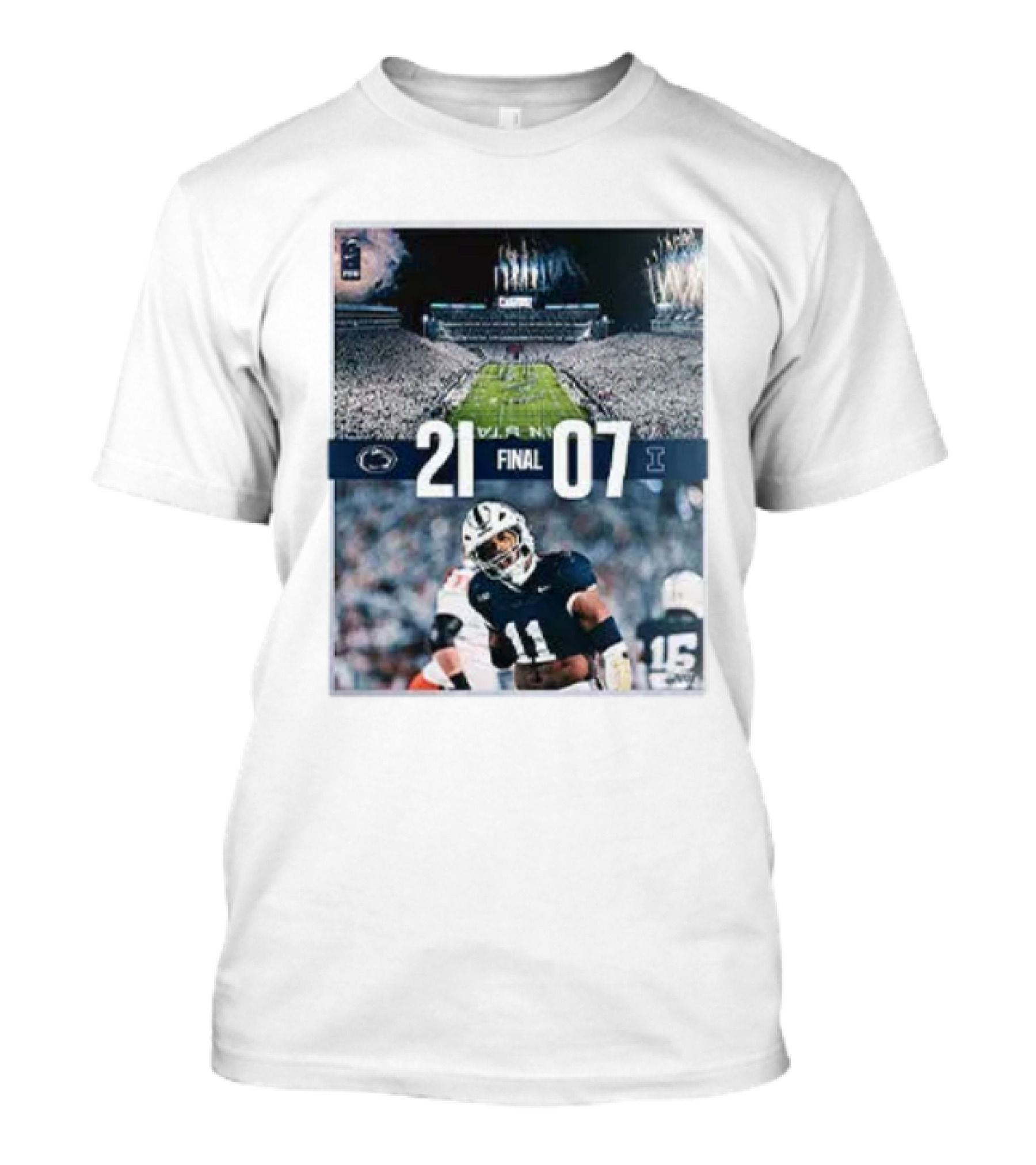 Penn State Nittany Lions 21 07 Final Over Illinois Fighting Illini T-Shirt