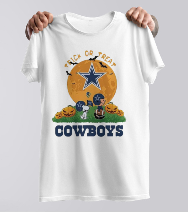 Trick Or Treat Snoopy And Charlie Brown Cowboys Halloween T-Shirt