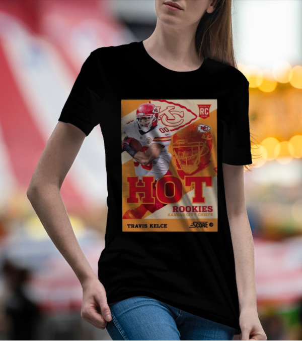 Travis Kelce Rookie Card Kansas City Chiefs 2013 Panini Score Hot Rookies T-Shirt