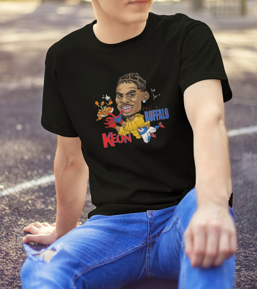 Buffalo Bills Keon Coleman Caricature Signature NFL Welcome T-Shirt