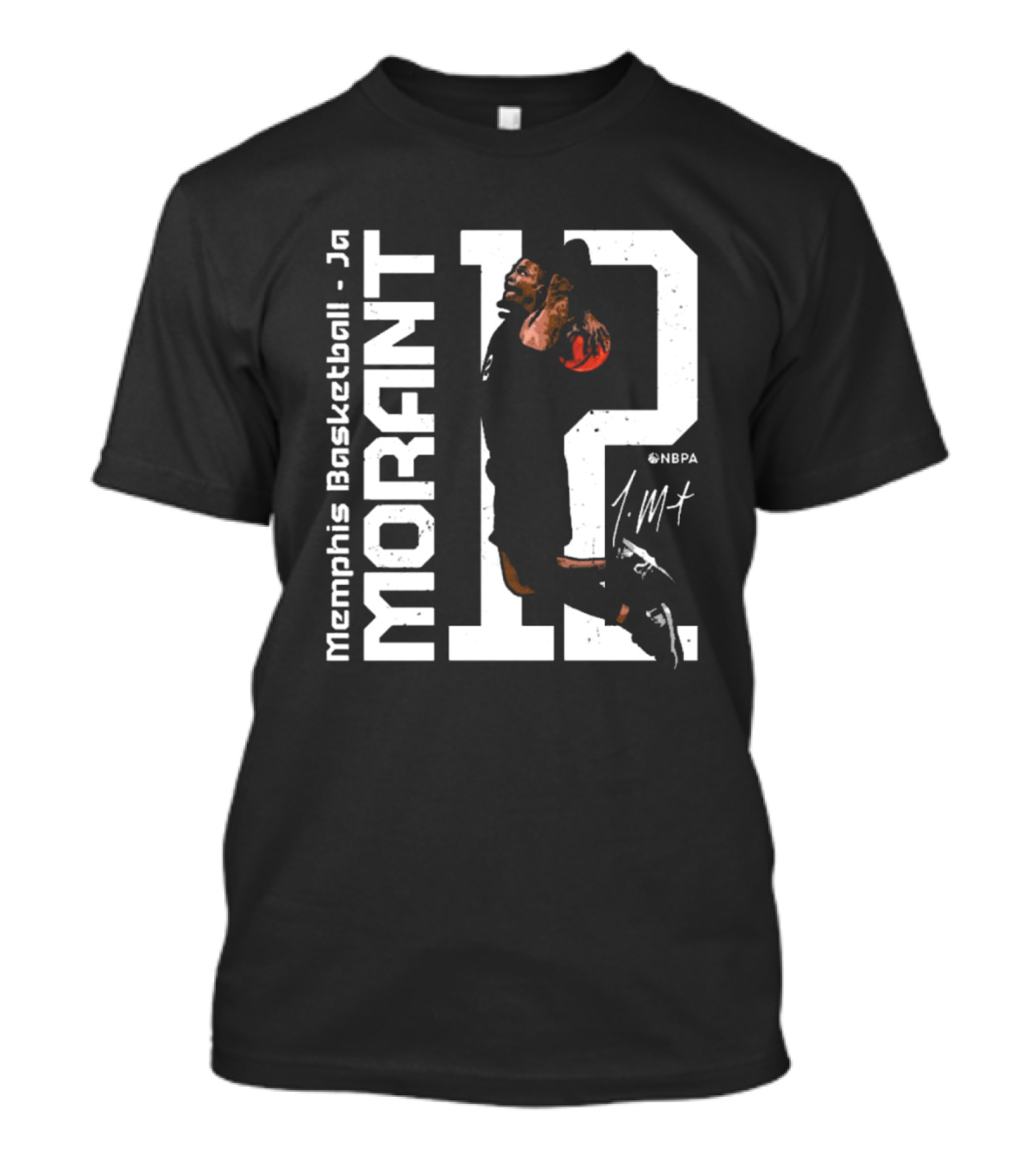 Memphis Basketball Ja Morant NBPA Signature 12 T-Shirt