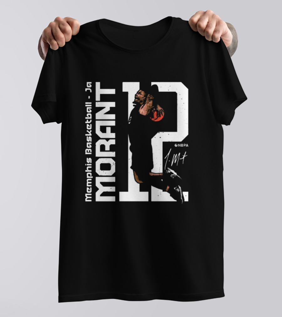 Memphis Basketball Ja Morant NBPA Signature 12 T-Shirt
