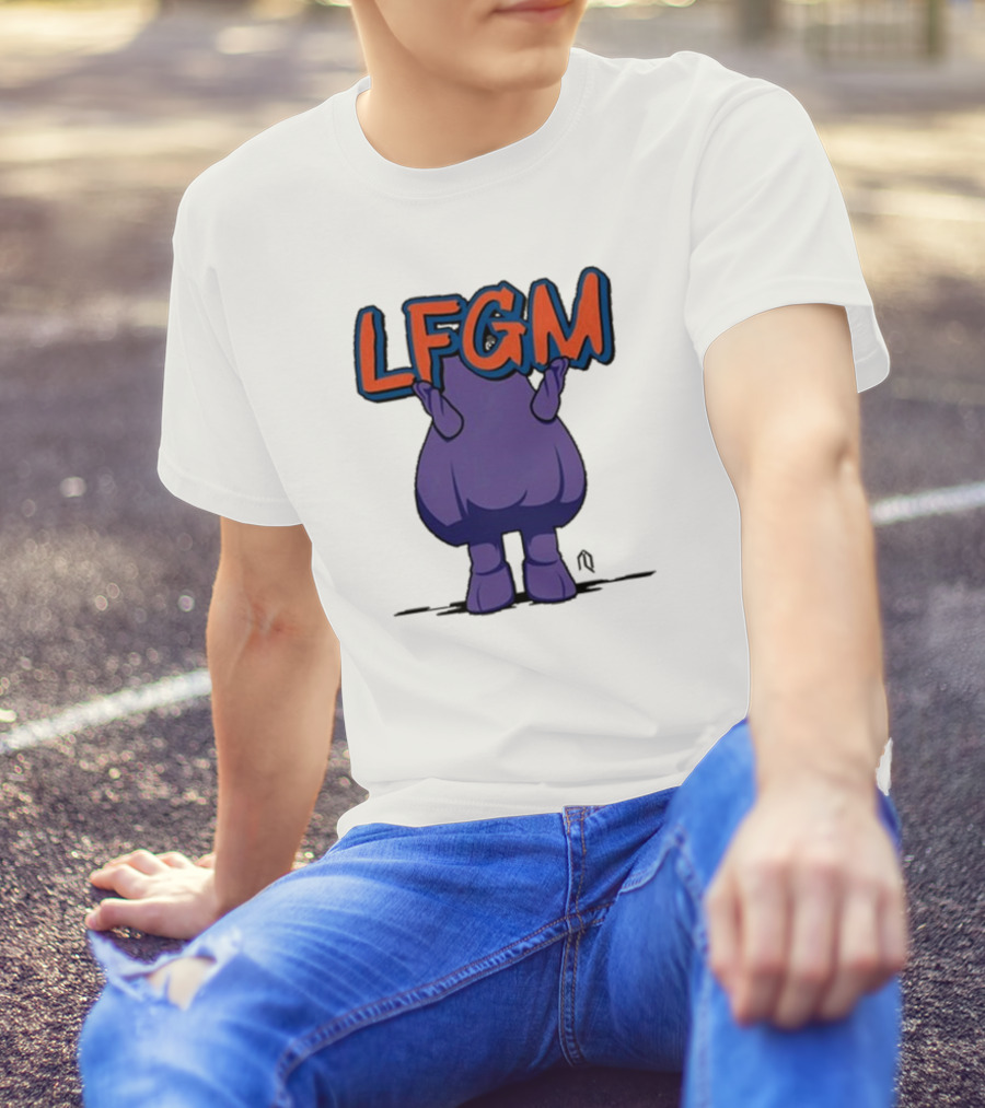 New York Mets LFGM Grimace Athlete T-Shirt