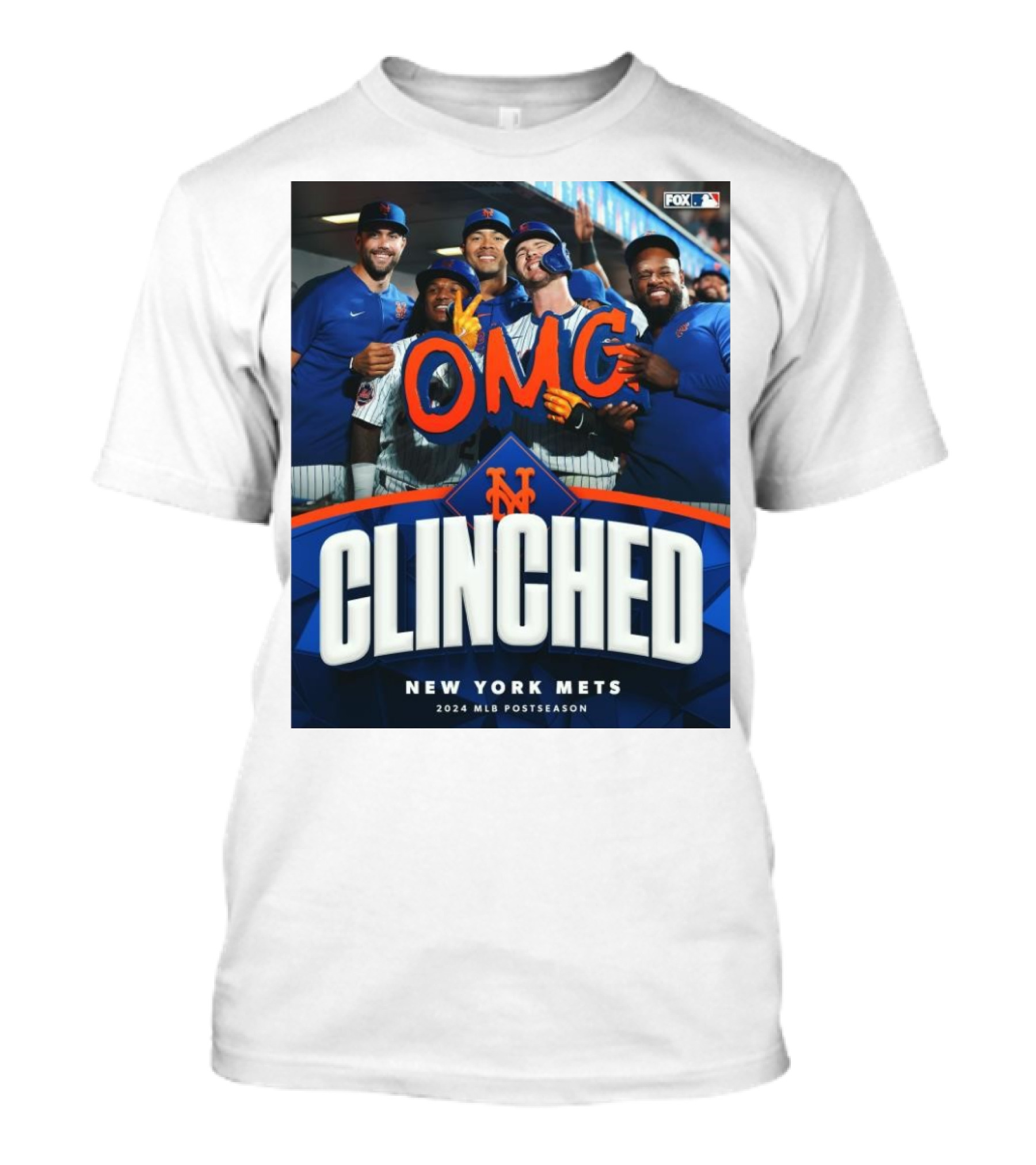 New York Mets OMG Clinched 2024 MLB Postseason T-Shirt
