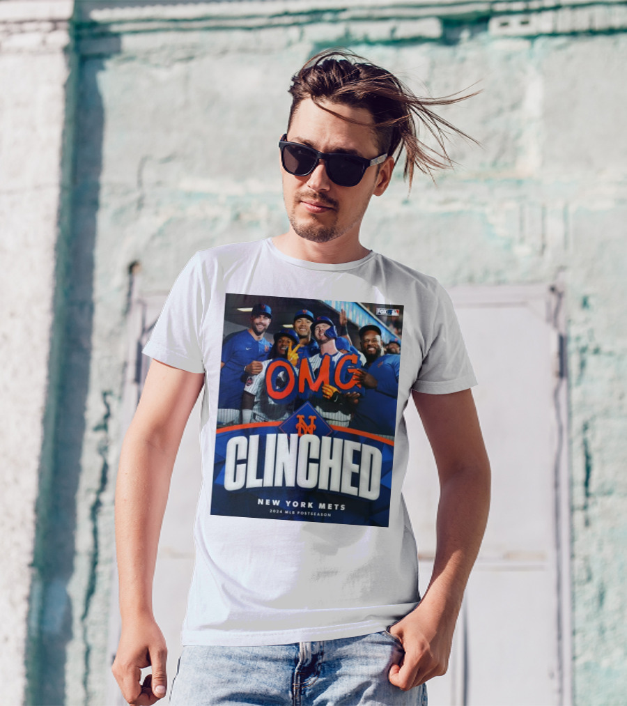 New York Mets OMG Clinched 2024 MLB Postseason T-Shirt