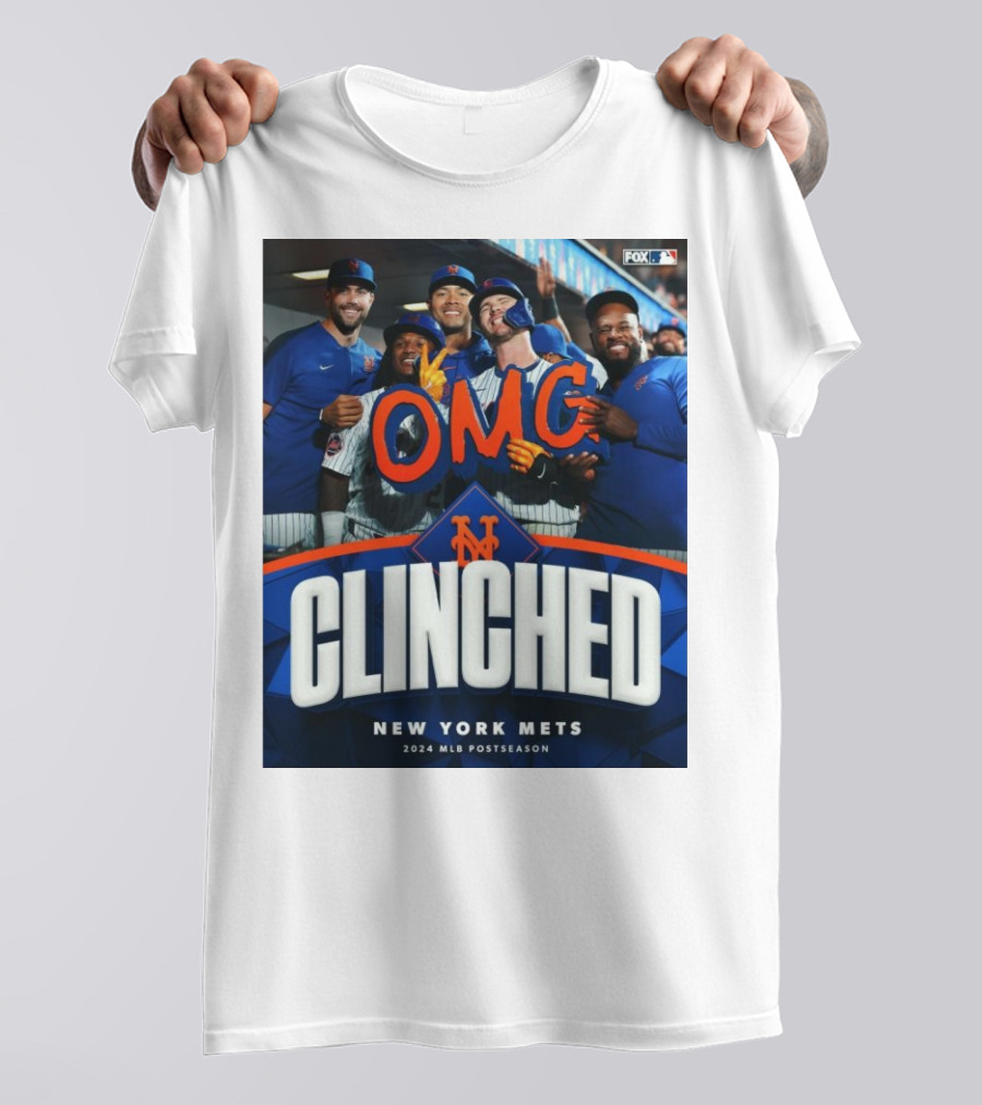New York Mets OMG Clinched 2024 MLB Postseason T-Shirt