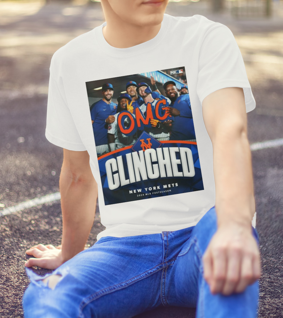 New York Mets OMG Clinched 2024 MLB Postseason T-Shirt