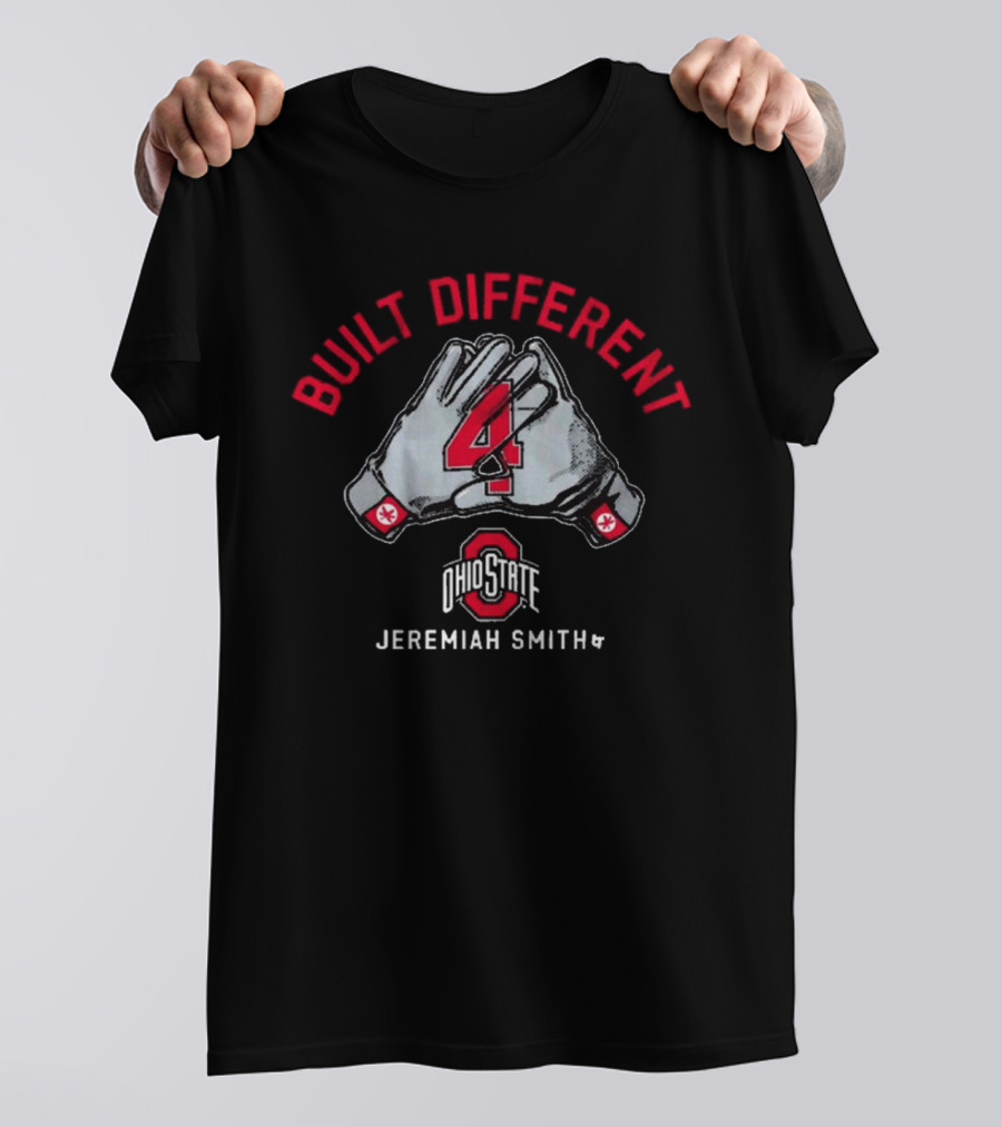 Ohio State Buckeyes Built Different 4 Jeremiah Smith Football T-Shirt