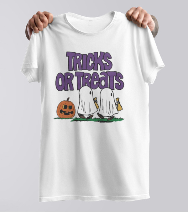 Peanuts Tricks Or Treats Halloween 2024 Pumpkin Ghosts T-Shirt