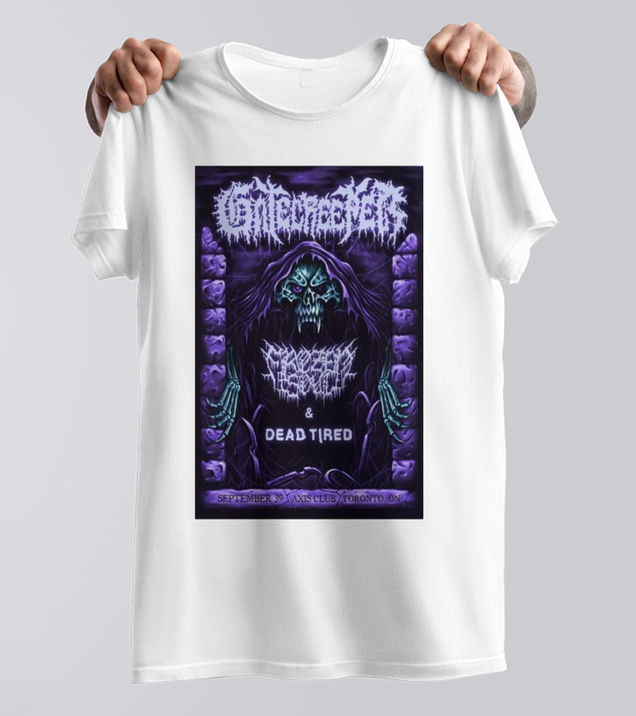 Gatecreeper September 30 Axis Club Toronto ON Frozen Soul And Dead Tired Concert T-Shirt