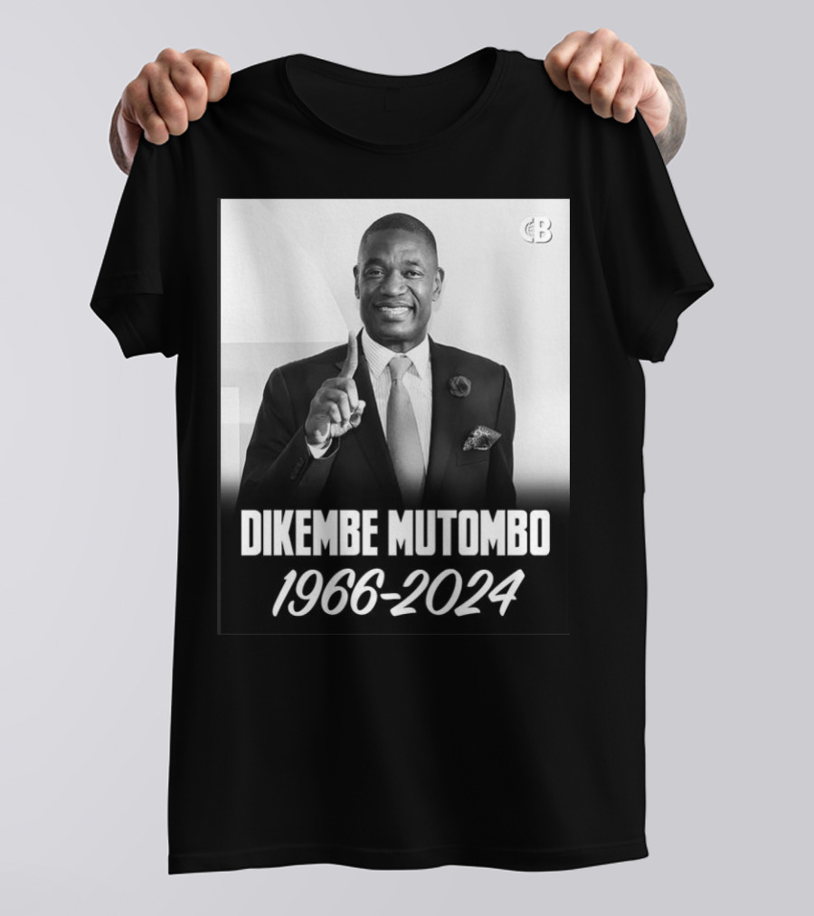 Dikembe Mutombo 1966-2024 Basketball Legend Memorial T-Shirt