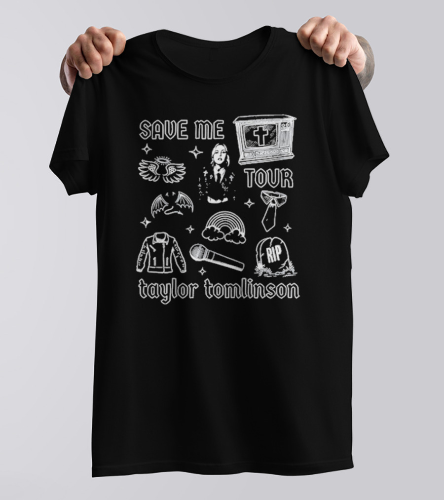 Taylor Tomlinson Save Me Tour With Iconic Symbols T-Shirt