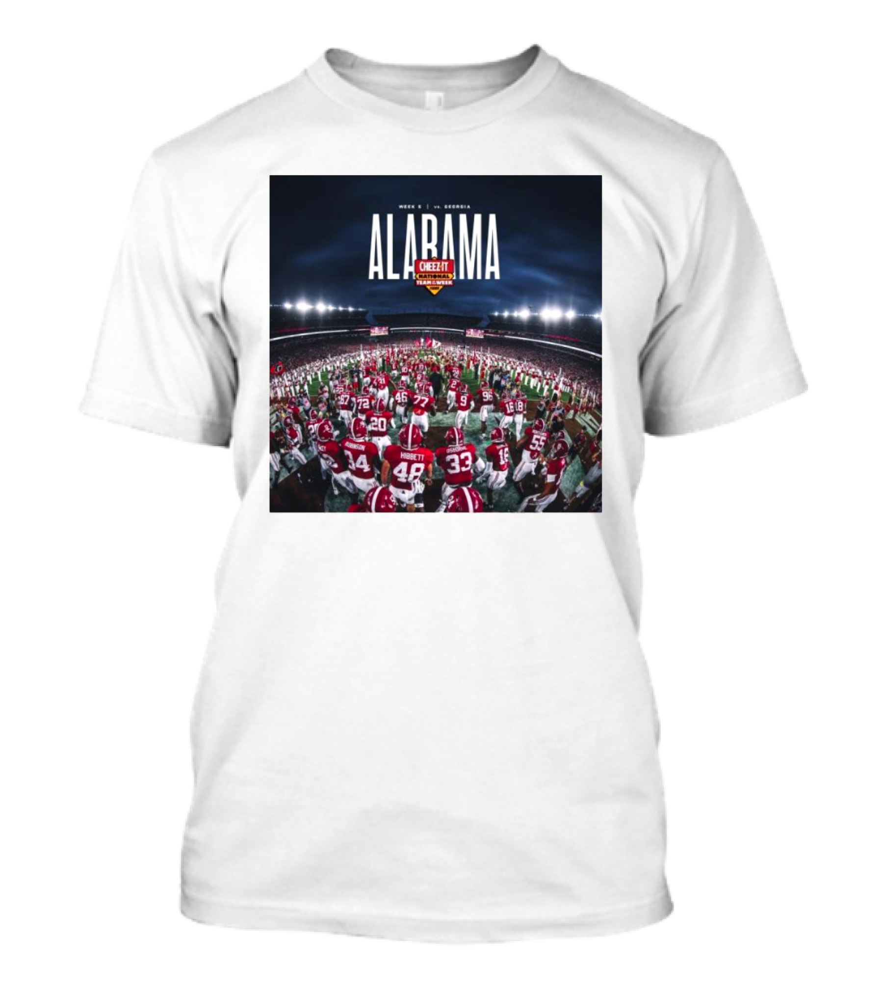 Week 5 Alabama Crimson Tide Vs Georgia Bulldogs Cheez-It National Team Of The Week T-Shirt