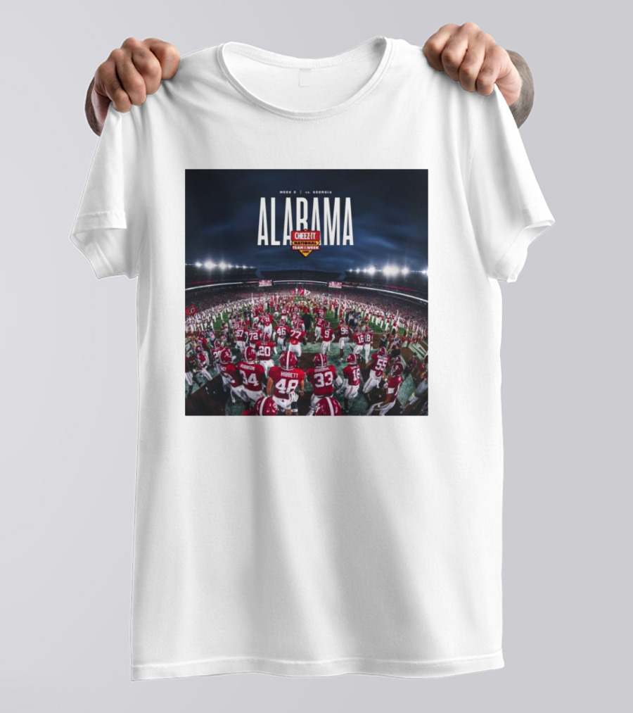 Week 5 Alabama Crimson Tide Vs Georgia Bulldogs Cheez-It National Team Of The Week T-Shirt