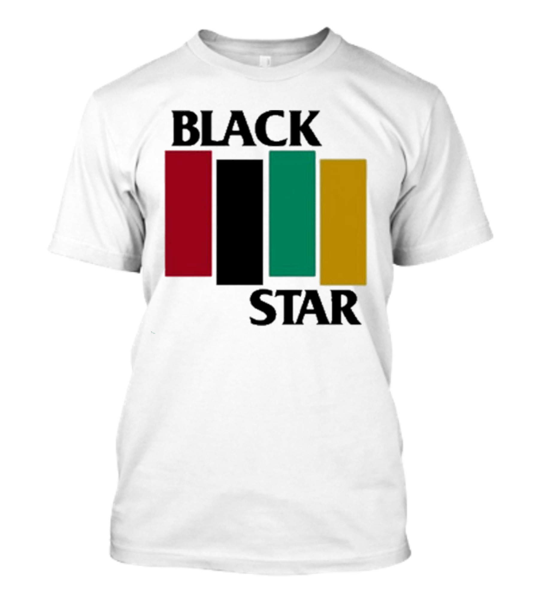 Black Star Red Black Green Yellow Flag T-Shirt