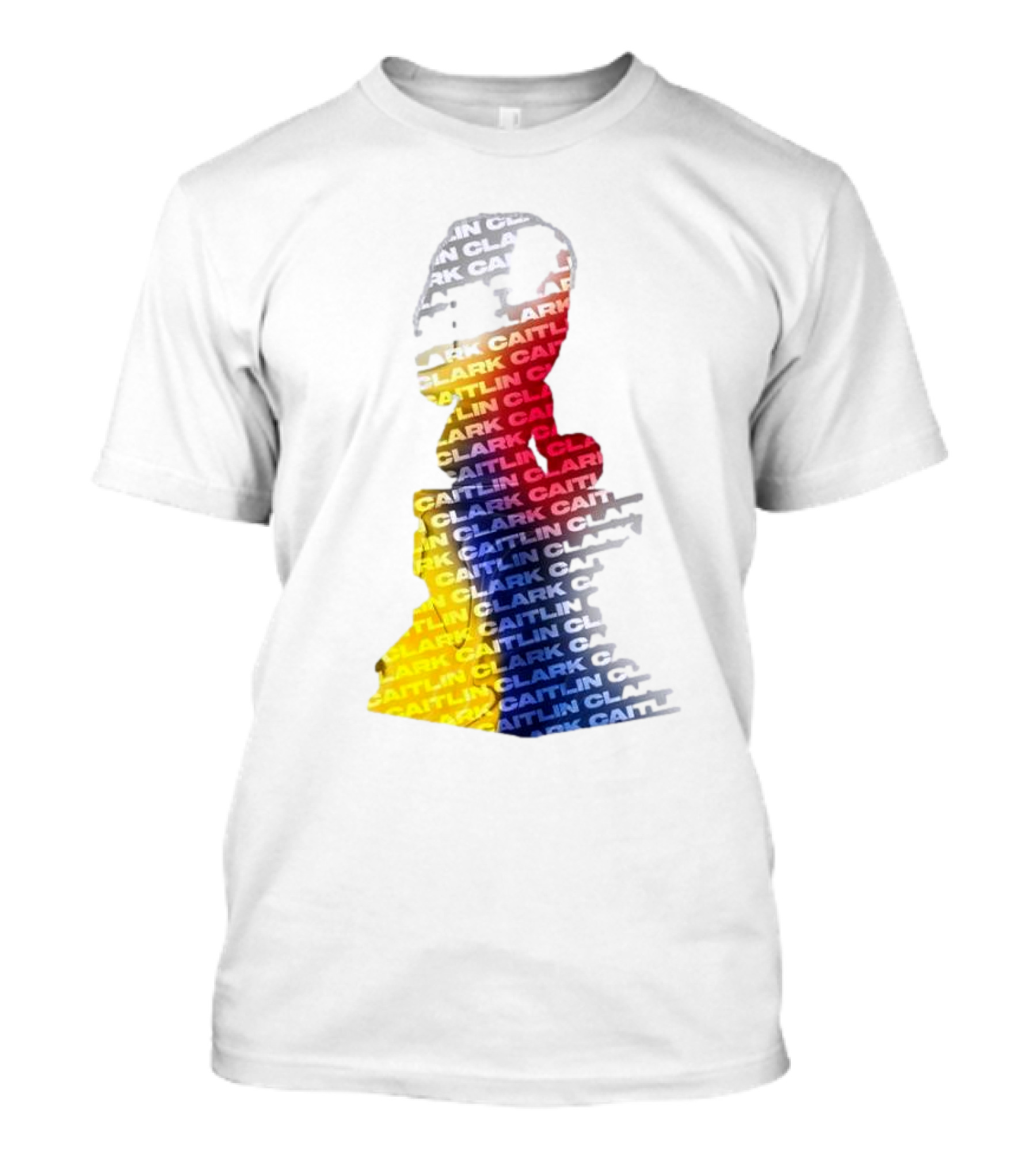 Caitlin Clark Indiana Fever 2024 Rookie Of The Year Bobblehead Silhouette Multicolor T-Shirt