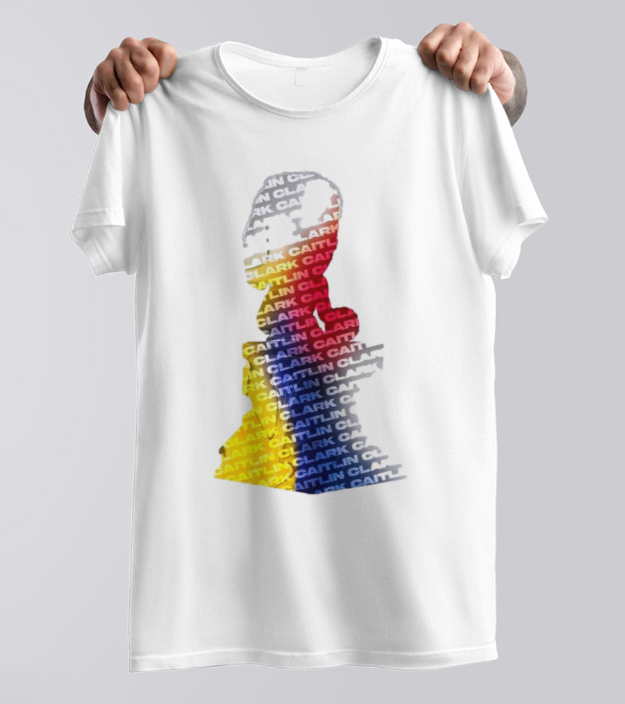 Caitlin Clark Indiana Fever 2024 Rookie Of The Year Bobblehead Silhouette Multicolor T-Shirt