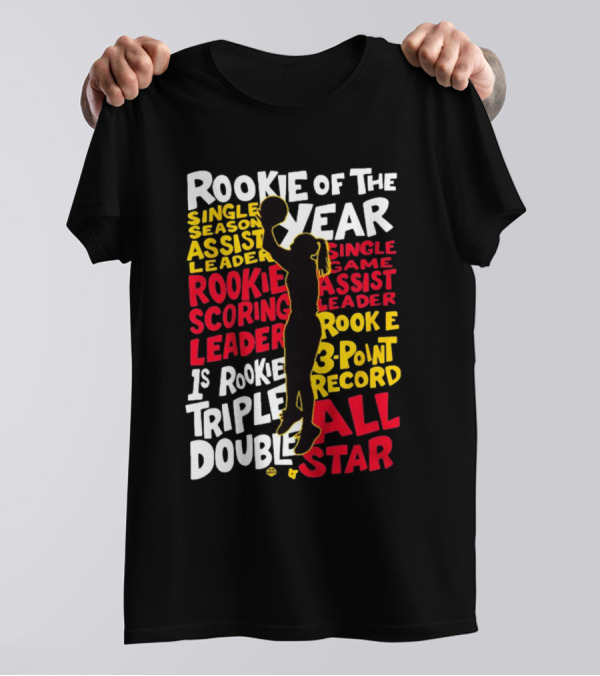 Rookie Of The Year Single Season Assist Leader Rookie Scoring Leader 1st Rookie Triple Double Single Game Assist Leader 3-Point Record All Star T-Shirt