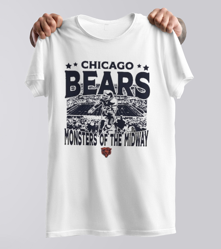 Chicago Bears Monsters Of The Midway Vintage Stadium T-Shirt