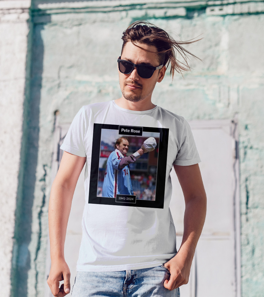 Cincinnati Reds Rip Pete Rose 1941-2024 Baseball Legend T-Shirt