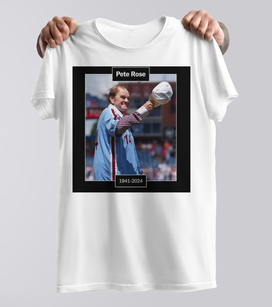 Cincinnati Reds Rip Pete Rose 1941-2024 Baseball Legend T-Shirt