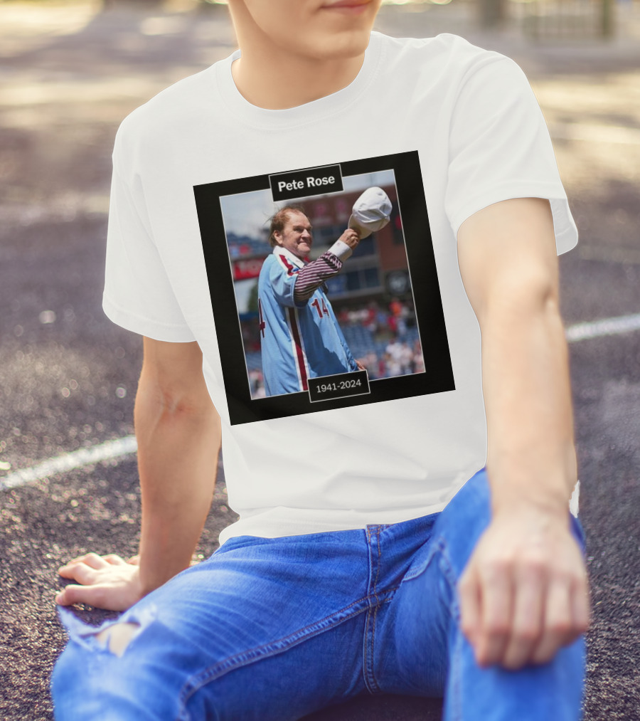 Cincinnati Reds Rip Pete Rose 1941-2024 Baseball Legend T-Shirt