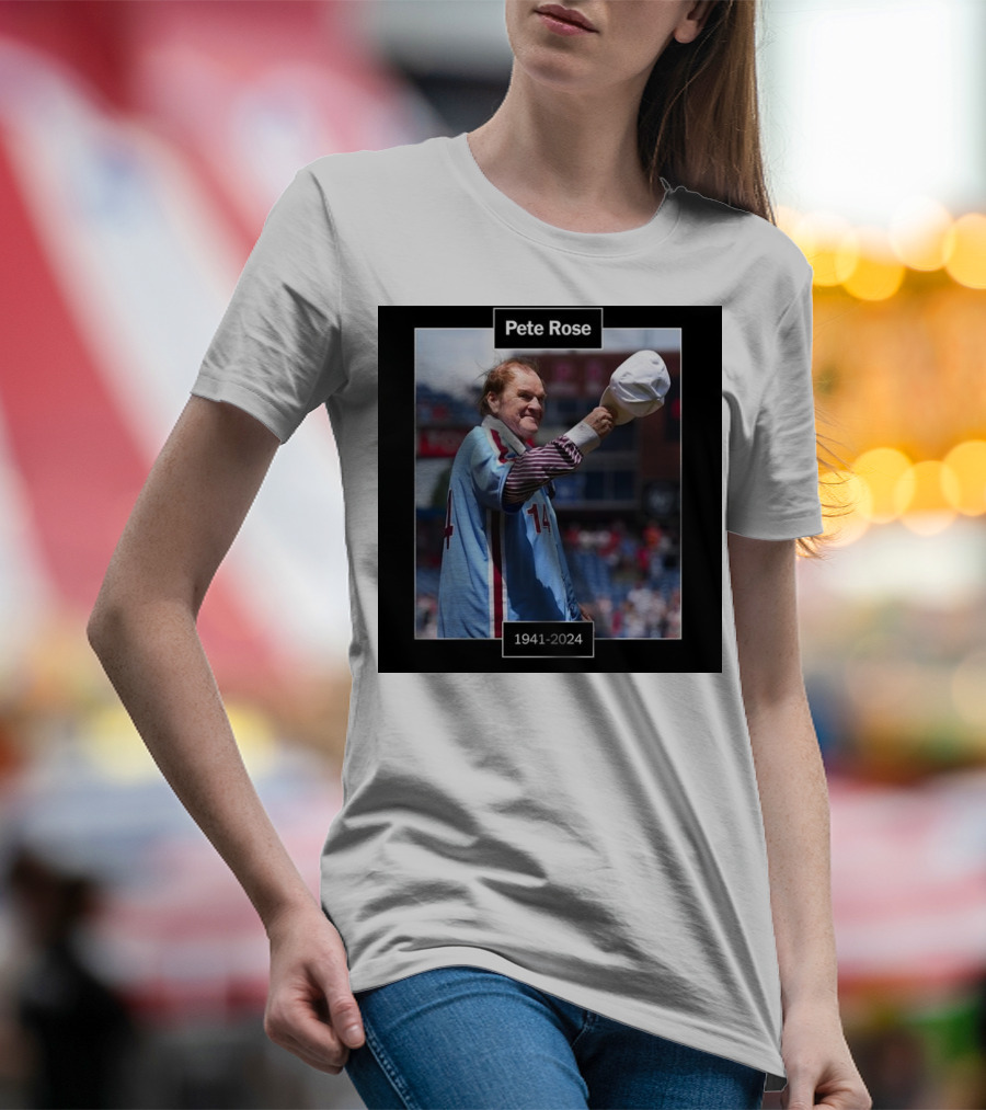 Cincinnati Reds Rip Pete Rose 1941-2024 Baseball Legend T-Shirt