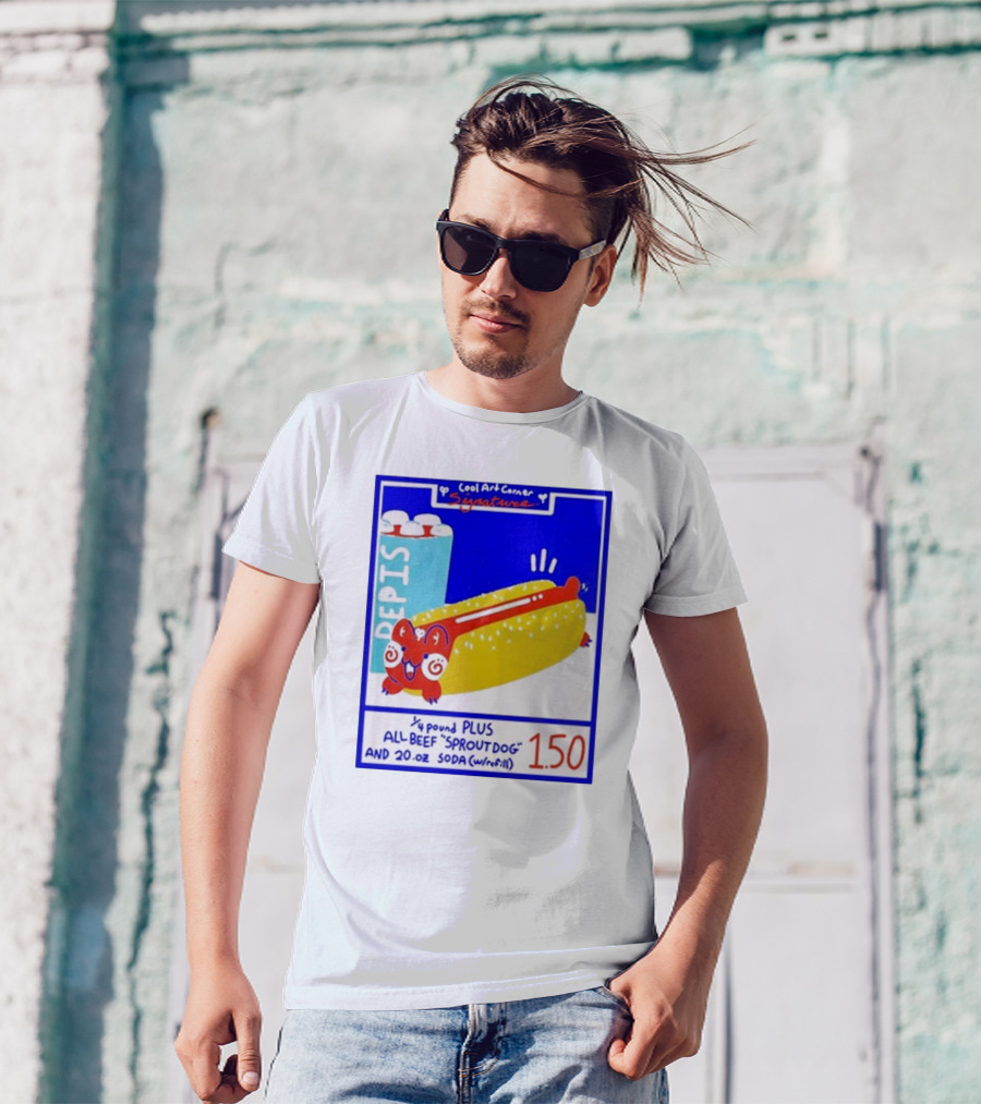 Cool Art Corner Signature 1.50 All Beef Sproutdog And 20 Oz Soda Refill Pepis T-Shirt