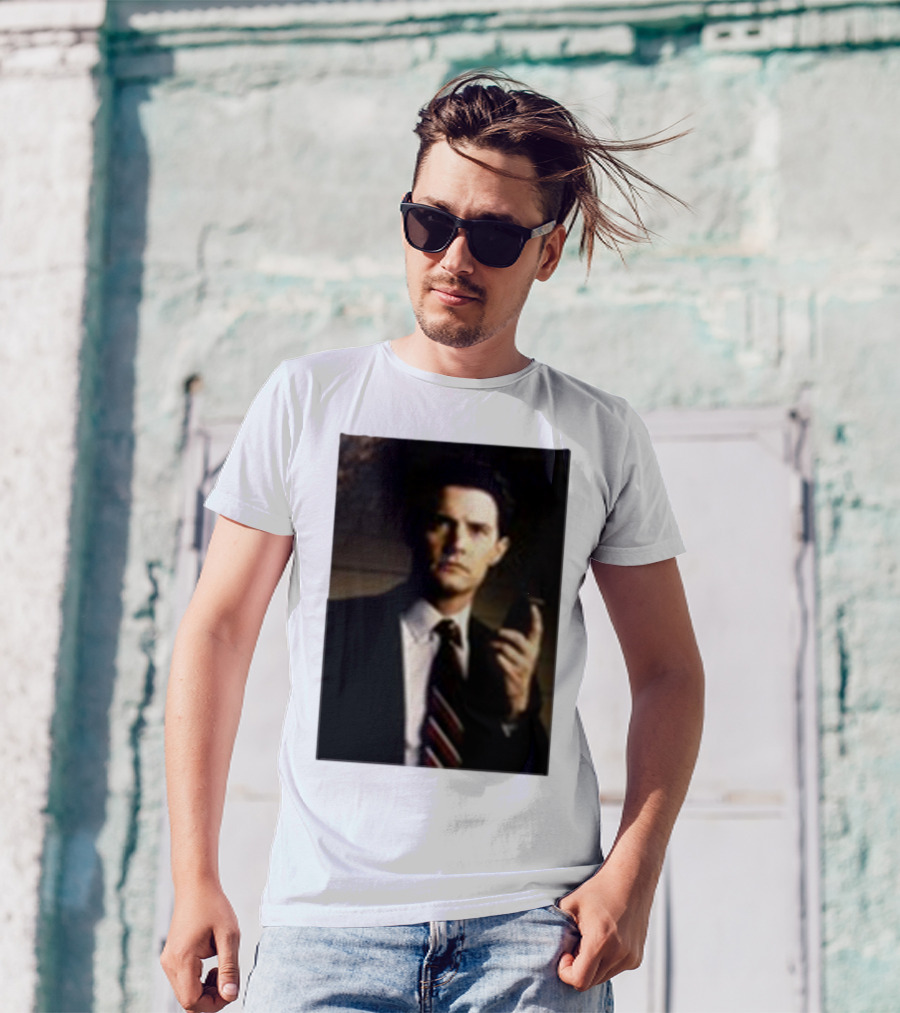 Hideo Kojima Wearing Twin Peaks Dale Cooper Iconic FBI Agent T-Shirt