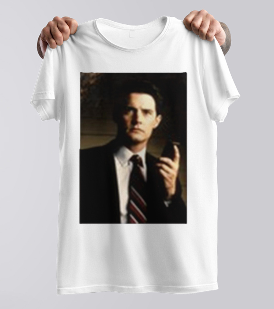 Hideo Kojima Wearing Twin Peaks Dale Cooper Iconic FBI Agent T-Shirt