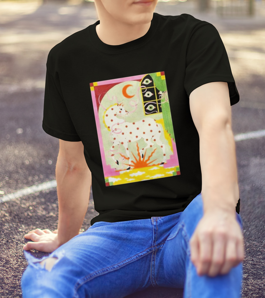 Khruangbin St Louis Missouri 2024 The Factory October 2 3 Psychedelic Unicorn Moon Sunburst T-Shirt