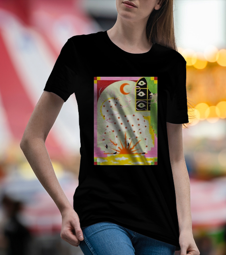 Khruangbin St Louis Missouri 2024 The Factory October 2 3 Psychedelic Unicorn Moon Sunburst T-Shirt