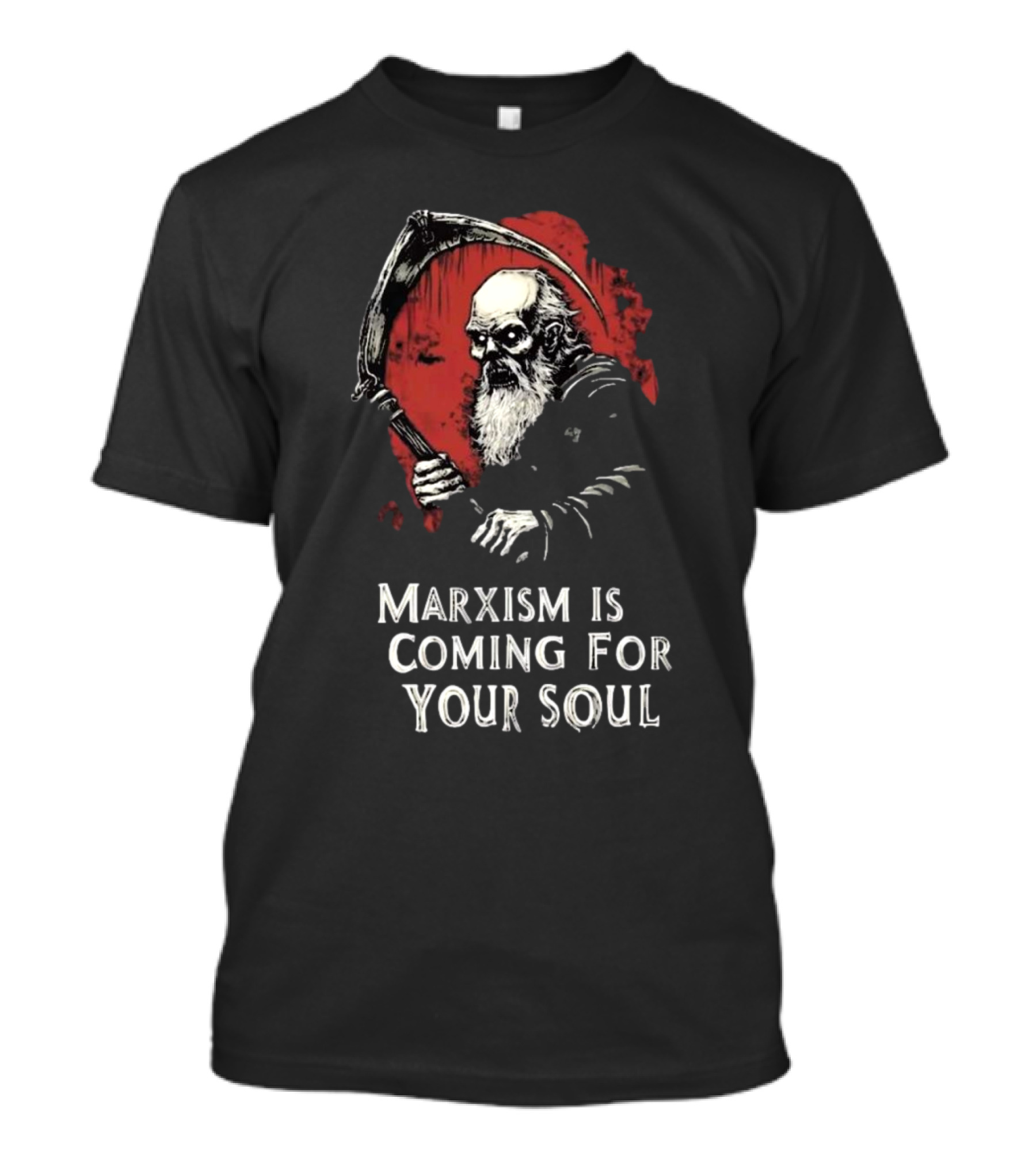 Marxism Is Coming For Your Soul Halloween 2024 Grim Reaper T-Shirt