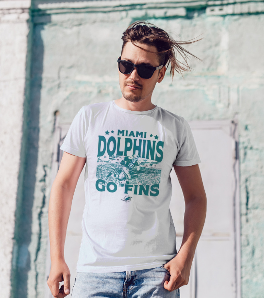 Miami Dolphins Go Fins Vintage Stadium Gameday T-Shirt