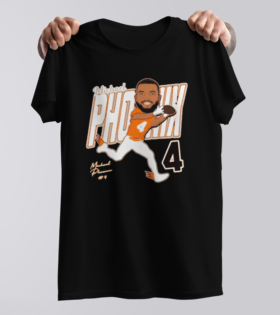 Michael Phoenix 4 Sam Houston Bearkats Football Caricature Signature T-Shirt