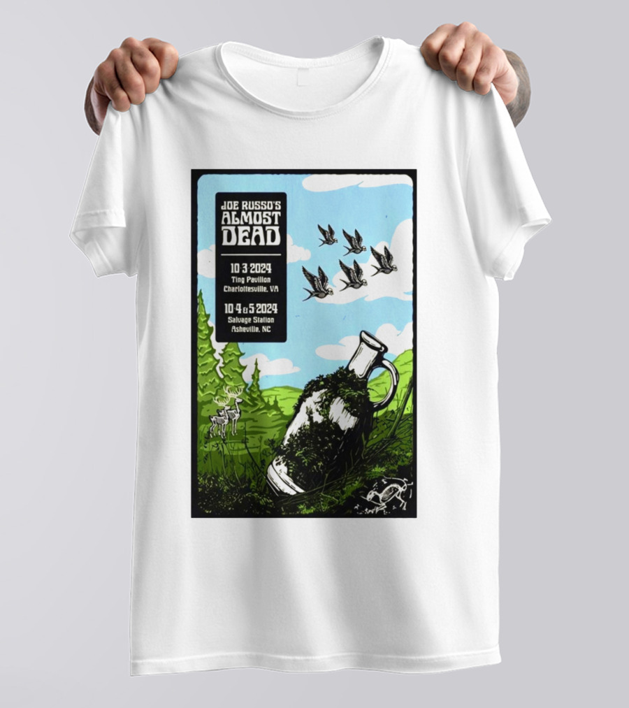Joe Russo’s Almost Dead 2024 Ting Pavilion Charlottesville Asheville Tour With Nature T-Shirt