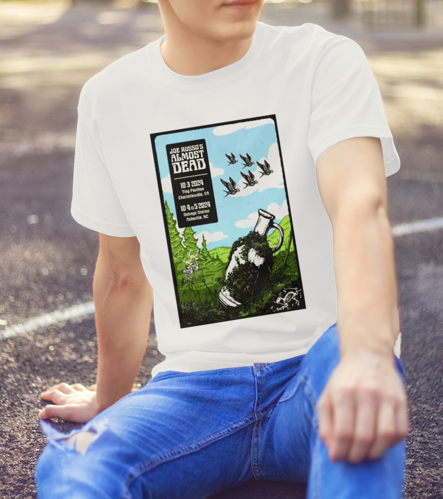 Joe Russo’s Almost Dead 2024 Ting Pavilion Charlottesville Asheville Tour With Nature T-Shirt