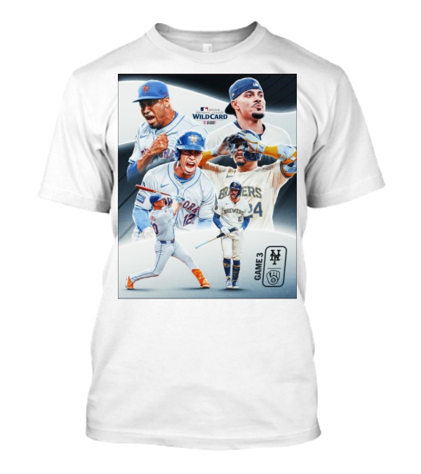 MLB 2024 National League Wild Card Game 3 New York Mets Vs Milwaukee Brewers Win And Advance T-Shirt