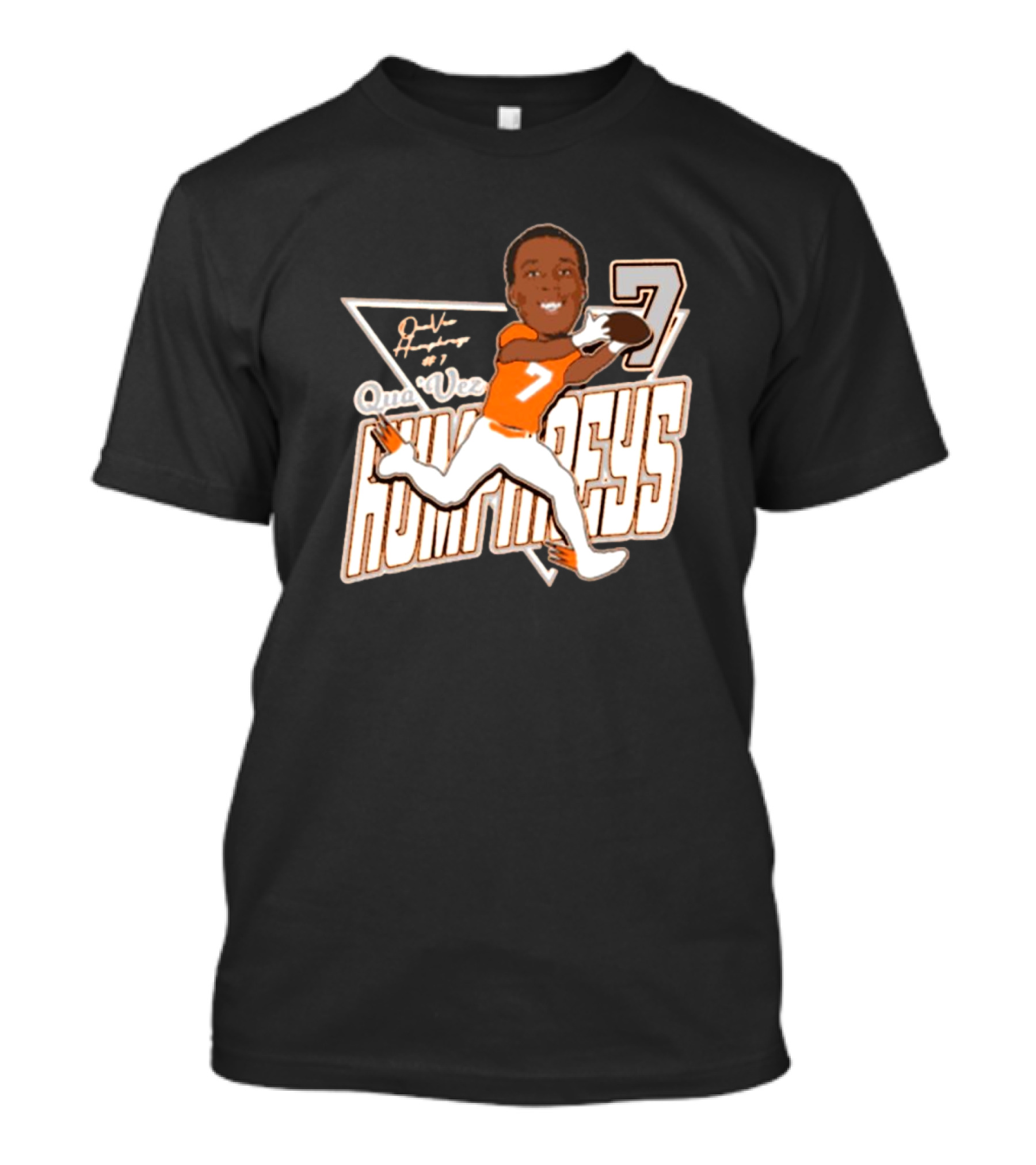 Qua’Vez Humphreys 7 Sam Houston Bearkats Football Caricature Signature T-Shirt