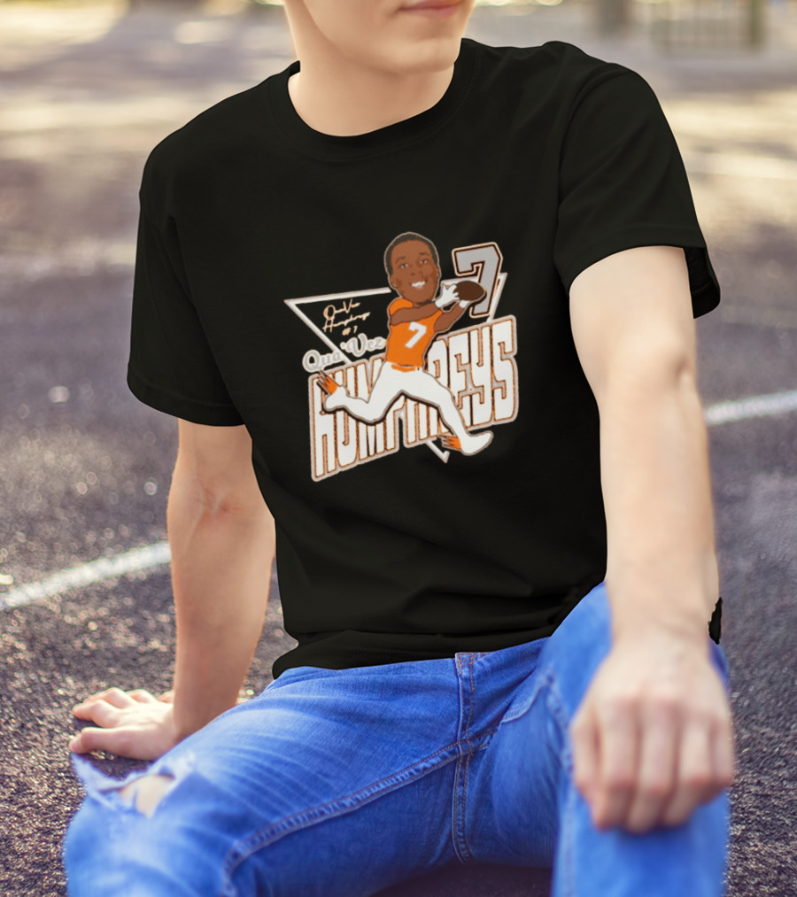 Qua’Vez Humphreys 7 Sam Houston Bearkats Football Caricature Signature T-Shirt