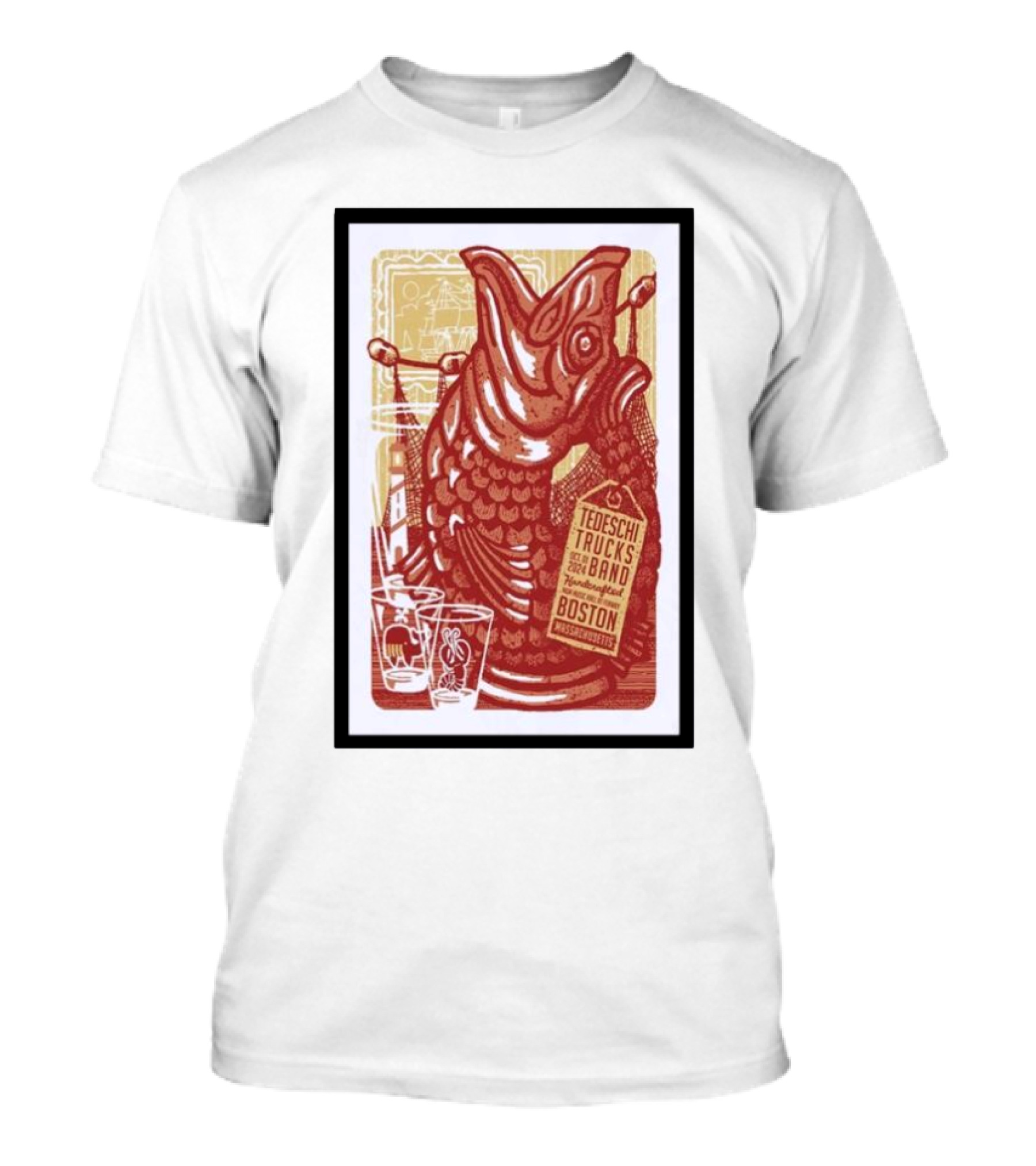 Tedeschi Trucks Band Boston October 1 2024 MGM Music Hall Fenway Tour Shirts And Fish T-Shirt