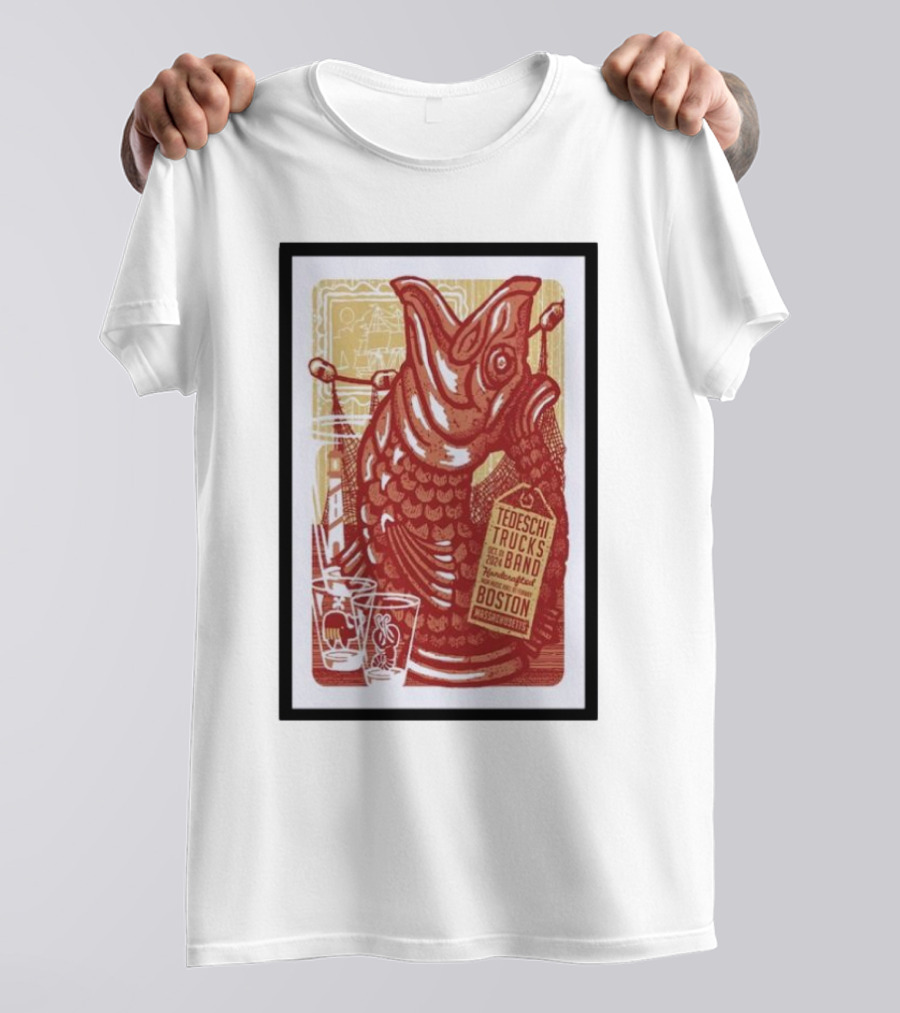 Tedeschi Trucks Band Boston October 1 2024 MGM Music Hall Fenway Tour Shirts And Fish T-Shirt