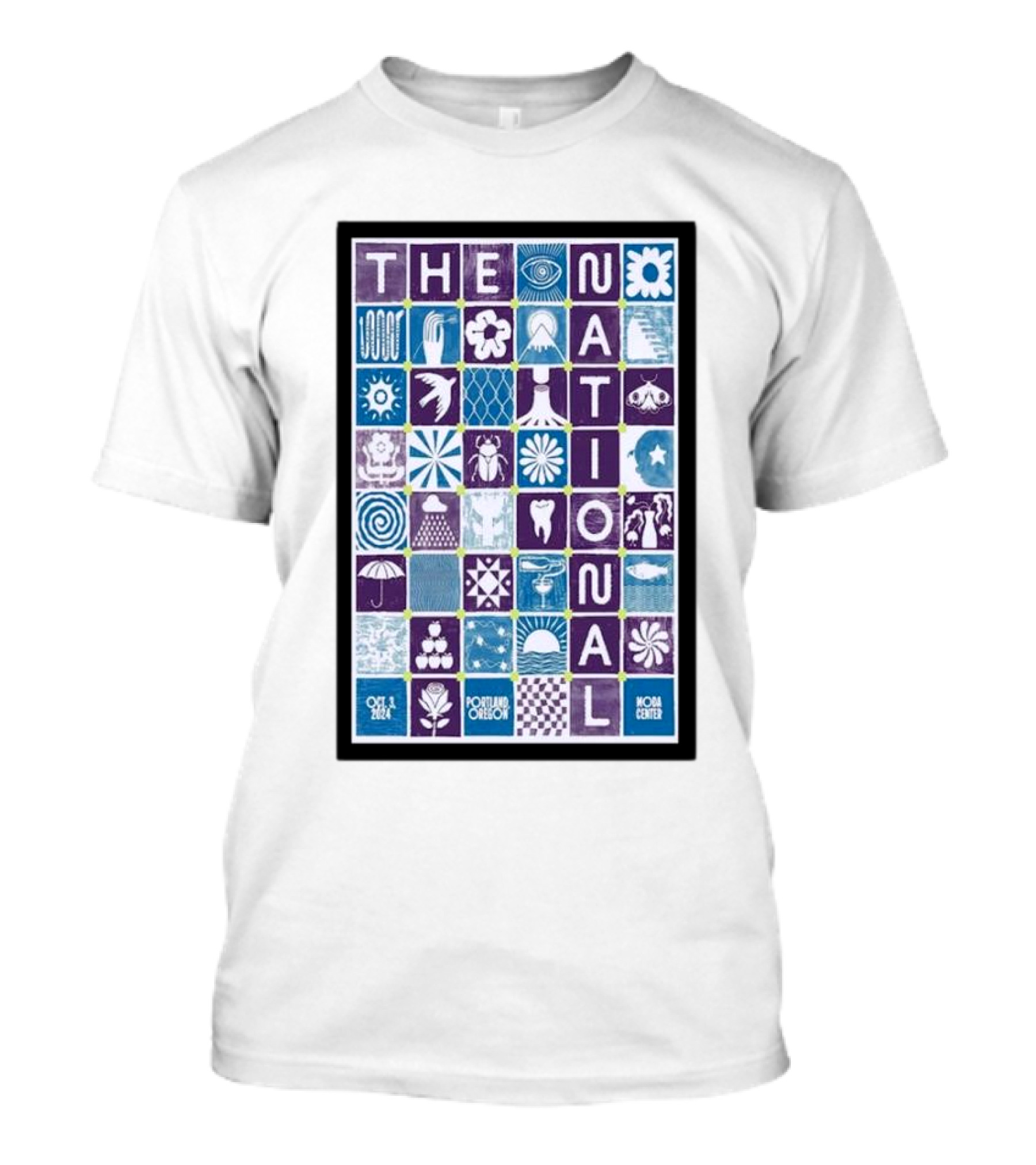 The National October 3 2024 Portland Oregon Moda Center Concert Posters Visual Icons T-Shirt