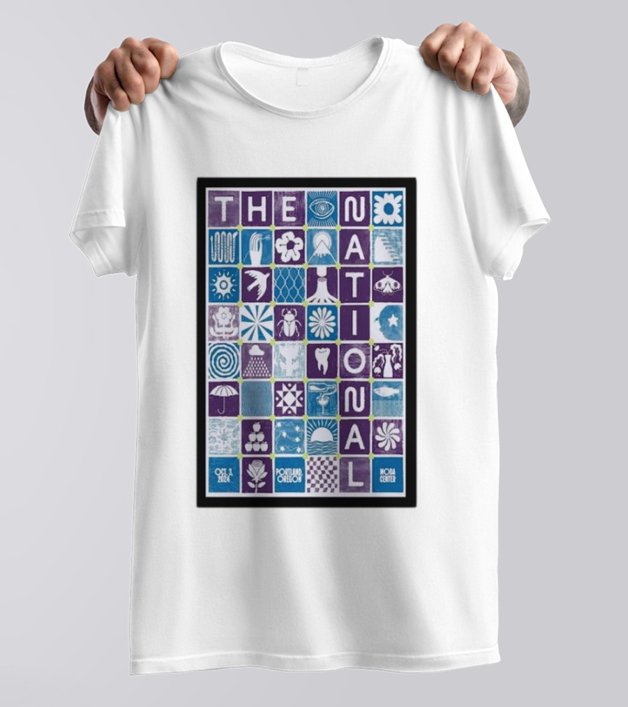 The National October 3 2024 Portland Oregon Moda Center Concert Posters Visual Icons T-Shirt