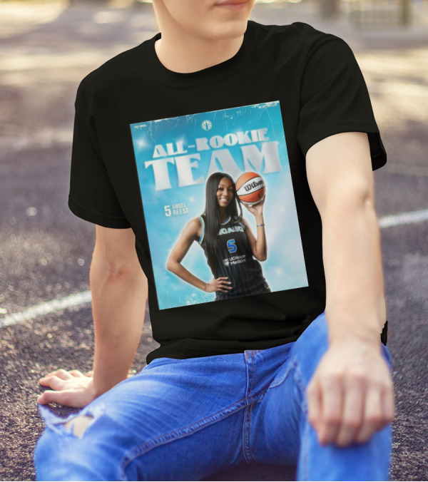 WNBA 2024 All-Rookie Team Angel Reese Chicago Sky Basketball Star T-Shirt