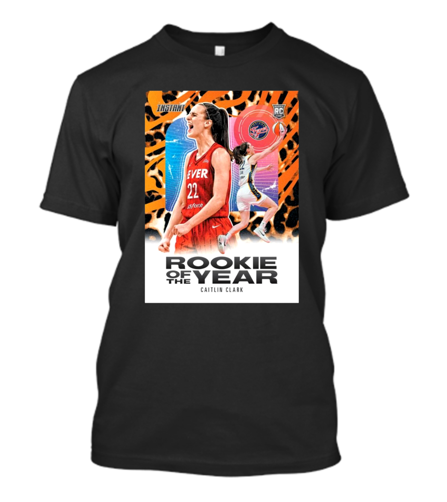 Indiana Fever 2024 Rookie Of The Year Caitlin Clark Instant Card T-Shirt